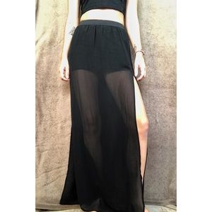 H&M Sheer Maxi Skirt